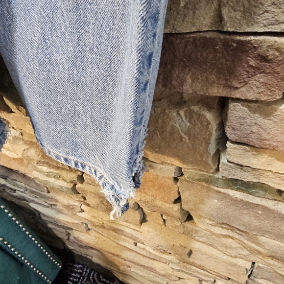 Levi's Vintage Orange Tag Upcycled High Waist 550 Relaxed Fit Jeans size 34 - Picture 4 of 11